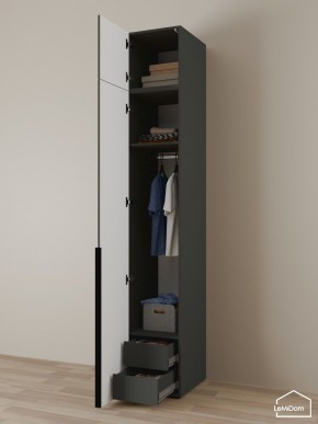 Шкаф с антресолью Linnea MHR-1A-3 2450х400х510 (Графит-М 11.1.25) в Уфе - ufa.mebel24.online | фото 5