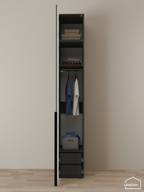 Шкаф с антресолью Linnea MHR-1A-3 2450х400х510 (Графит-М 11.1.25) в Уфе - ufa.mebel24.online | фото 6