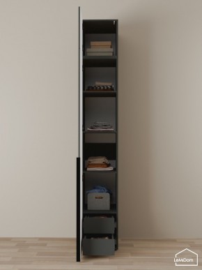Шкаф с антресолью Linnea MHR-1A-4 2450х400х510 (Графит-М 11.1.25) в Уфе - ufa.mebel24.online | фото 4