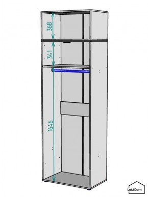 Шкаф с антресолью Linnea MHR-2A-1 2450х800х510 (Белый-М 11.1.2) в Уфе - ufa.mebel24.online | фото 3