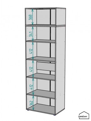 Шкаф с антресолью Linnea MHR-2A-2 2450х800х510 (Белый-М 11.1.2) в Уфе - ufa.mebel24.online | фото 3
