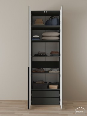 Шкаф с антресолью Linnea MHR-2A-3 2450х800х510 (Графит-М 11.1.25) в Уфе - ufa.mebel24.online | фото 5