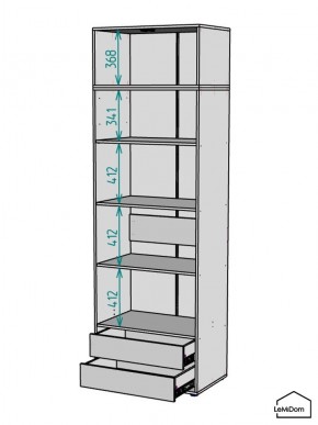 Шкаф с антресолью Linnea MHR-2A-4 2450х800х510 (Белый-М 11.1.2) в Уфе - ufa.mebel24.online | фото 3