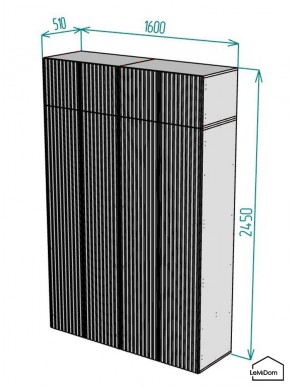 Шкаф с антресолью Linnea MHR-4A-1 2450х1600х510 (ДВ-М 11.1.25) в Уфе - ufa.mebel24.online | фото 2
