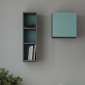 Шкаф Сириния навесной открытый серый графит/МДФ бриз в Уфе - ufa.mebel24.online | фото 2