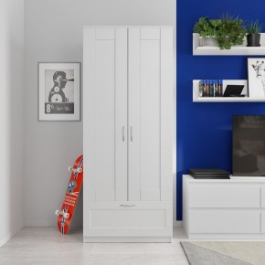Шкаф СИРИУС двухдверный с выдвижным ящиком, цвет белый в Уфе - ufa.mebel24.online | фото 3