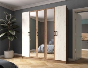 Шкаф Вегас 2000 Дуб крафт табачный/Дуб крафт белый в Уфе - ufa.mebel24.online | фото 1