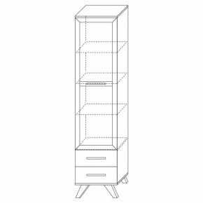 Шкаф-витрина 450 Вега Скандинавия в Уфе - ufa.mebel24.online | фото 3