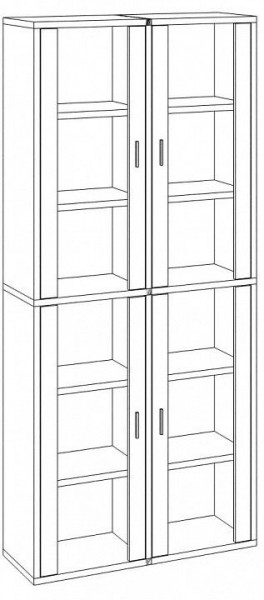 Шкаф-витрина Домино СУ(ш2в2)+4ФС в Уфе - ufa.mebel24.online | фото 2