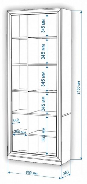 Шкаф-витрина Нобиле ШВтВ-ФСД-БЯН в Уфе - ufa.mebel24.online | фото 3