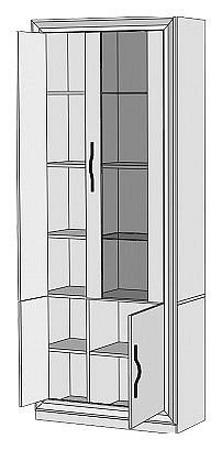 Шкаф-витрина Нобиле ШВтВ-ФСД-ФГК в Уфе - ufa.mebel24.online | фото
