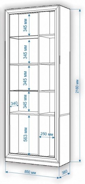 Шкаф-витрина Нобиле ШВтВ-ФСД-ФГК в Уфе - ufa.mebel24.online | фото 3