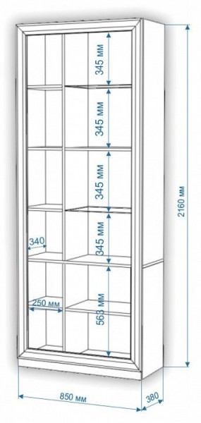 Шкаф-витрина Нобиле ШВтВ-ФСД-ФГК в Уфе - ufa.mebel24.online | фото 3