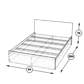 Стандарт Кровать 0900, цвет дуб сонома, ШхГхВ 93,5х203,5х70 см., сп.м. 900х2000 мм., без матраса, основание есть в Уфе - ufa.mebel24.online | фото 4
