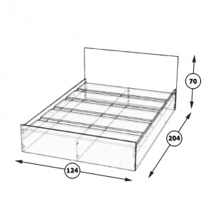 Стандарт Кровать 1200, цвет дуб сонома, ШхГхВ 123,5х203,5х70 см., сп.м. 1200х2000 мм., без матраса, основание есть в Уфе - ufa.mebel24.online | фото