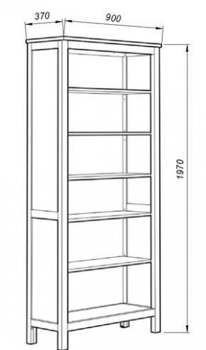 Стеллаж 00 Кантри, массив сосны, цвет белый в Уфе - ufa.mebel24.online | фото 3