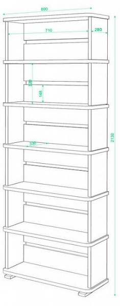 Стеллаж Домино СБ-25/6 в Уфе - ufa.mebel24.online | фото 2