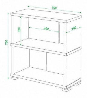 Стеллаж книжный Домино СБ-10_2 в Уфе - ufa.mebel24.online | фото 3