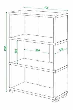 Стеллаж книжный Домино СБ-10_3 в Уфе - ufa.mebel24.online | фото 3