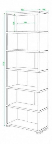 Стеллаж книжный Домино СБ-10_6 в Уфе - ufa.mebel24.online | фото 2