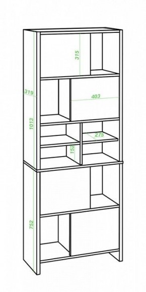 Стеллаж комбинированный Домино Lite СТЛ-ЗВХ в Уфе - ufa.mebel24.online | фото 2