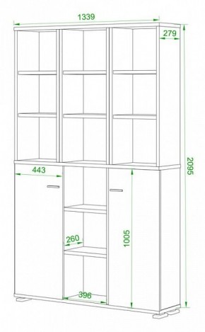 Стеллаж комбинированный Домино нельсон ПУ-40-6 в Уфе - ufa.mebel24.online | фото 2