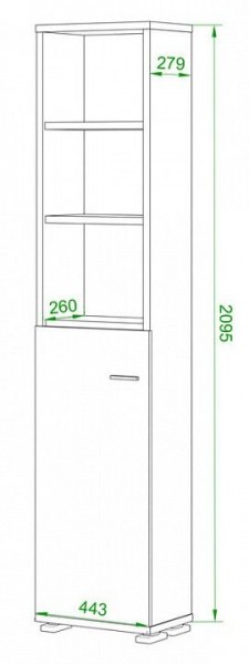 Стеллаж комбинированный Домино ПУ-20-2 в Уфе - ufa.mebel24.online | фото 2