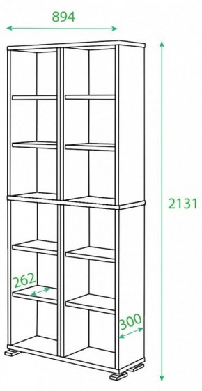 Стеллаж комбинированный Домино ПУ-30-4 в Уфе - ufa.mebel24.online | фото 2