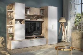 Стенка Денвер (СТЛ.151.01) Дуб сонома/Белый в Уфе - ufa.mebel24.online | фото 3