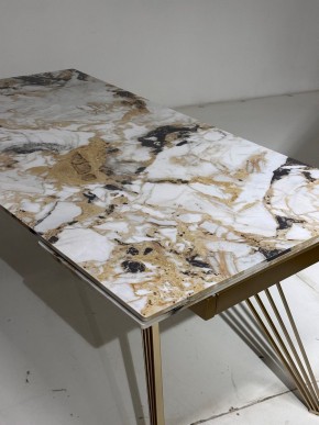 Стол ACERRA NEW 160 GLOSS GRAND JADE SOLID CERAMIC/ каркас цвета шампань, ®DISAUR в Уфе - ufa.mebel24.online | фото 5