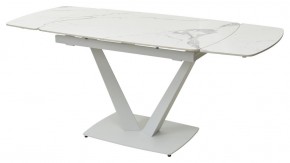 Стол ALATRI 120 GLOSS STATUARIO WHITE SOLID CERAMIC / WHITE, ®DISAUR в Уфе - ufa.mebel24.online | фото 5