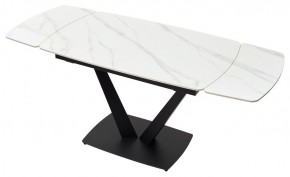 Стол ALATRI 120 MATT WHITE MARBLE SOLID CERAMIC / BLACK, ®DISAUR в Уфе - ufa.mebel24.online | фото 4