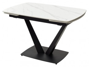 Стол ALATRI 120 MATT WHITE MARBLE SOLID CERAMIC / BLACK, ®DISAUR в Уфе - ufa.mebel24.online | фото 7