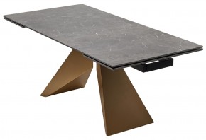 Стол ALES 180 BLACK GRAVE SOLID CERAMIC, керамика / бронзовый, ®DISAUR в Уфе - ufa.mebel24.online | фото 14