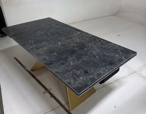 Стол ALES 180 BLACK GRAVE SOLID CERAMIC, керамика / бронзовый, ®DISAUR в Уфе - ufa.mebel24.online | фото 5