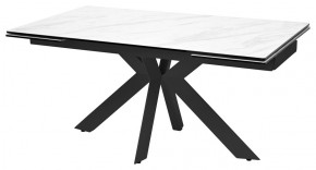 Стол BELLUNO 160 MARBLES KL-99 Белый мрамор матовый, итальянская керамика/ черный каркас, ®DISAUR в Уфе - ufa.mebel24.online | фото 1