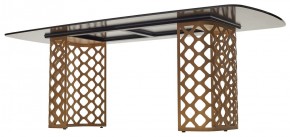 Стол CHIAVARI 220 KL-188 Контрастный мрамор матовый, итальянская керамика / Шампань, ®DISAUR в Уфе - ufa.mebel24.online | фото 5