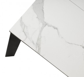Стол CORNER 120 HIGH GLOSS STATUARIO керамика, стекло/ черный каркас, ®DISAUR в Уфе - ufa.mebel24.online | фото 8