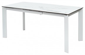 Стол CORNER 120 MATTE STATUARIO Белый мрамор матовый керамика, стекло/ белый каркас, ®DISAUR в Уфе - ufa.mebel24.online | фото 1