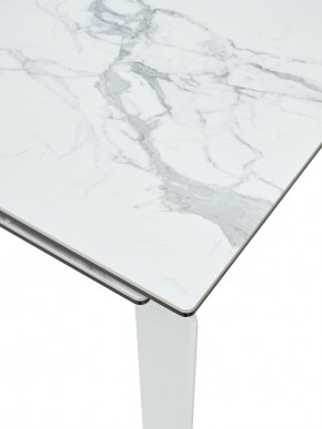Стол CORNER 120 MATTE STATUARIO Белый мрамор матовый керамика, стекло/ белый каркас, ®DISAUR в Уфе - ufa.mebel24.online | фото 6