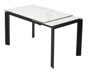 Стол CORNER 120 MATTE STATUARIO Белый мрамор матовый керамика, стекло/ черный каркас, ®DISAUR в Уфе - ufa.mebel24.online | фото 3