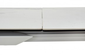 Стол CREMONA 140 HIGH GLOSS STATUARIO Белый мрамор глянцевый, керамика/ белый каркас, ®DISAUR в Уфе - ufa.mebel24.online | фото 3