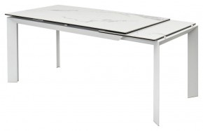 Стол CREMONA 140 HIGH GLOSS STATUARIO Белый мрамор глянцевый, керамика/ белый каркас, ®DISAUR в Уфе - ufa.mebel24.online | фото 7
