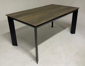 Стол CREMONA 140 KL-61 под дерево, итальянская керамика/ черный каркас, ®DISAUR в Уфе - ufa.mebel24.online | фото 2