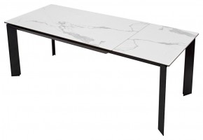 Стол CREMONA 140 MATTE STATUARIO Белый мрамор матовый, керамика/ черный каркас, ®DISAUR в Уфе - ufa.mebel24.online | фото 2