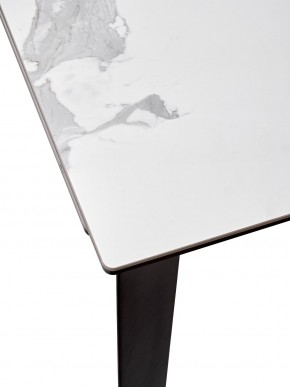 Стол CREMONA 140 MATTE STATUARIO Белый мрамор матовый, керамика/ черный каркас, ®DISAUR в Уфе - ufa.mebel24.online | фото 3