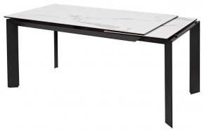 Стол CREMONA 140 MATTE STATUARIO Белый мрамор матовый, керамика/ черный каркас, ®DISAUR в Уфе - ufa.mebel24.online | фото 6