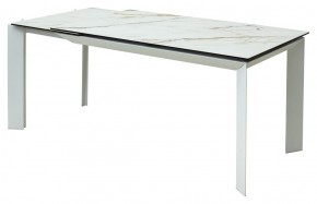 Стол CREMONA 180 KL-188 Контрастный мрамор матовый, итальянская керамика/ белый каркас, ®DISAUR в Уфе - ufa.mebel24.online | фото 3