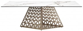 Стол ENNA 220 KL-188 Контрастный мрамор матовый, итальянская керамика/ каркас цвета шампань, ®DISAUR в Уфе - ufa.mebel24.online | фото 10