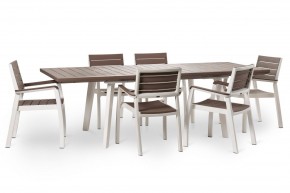 Стол Гармония раздвижной (Harmony Extendable) белый-капучино в Уфе - ufa.mebel24.online | фото 6